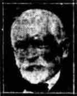 A newspaper black-and-white photograph of Evan Lewis. The photo is dark and indistinct, and fairly poorly reproduced.